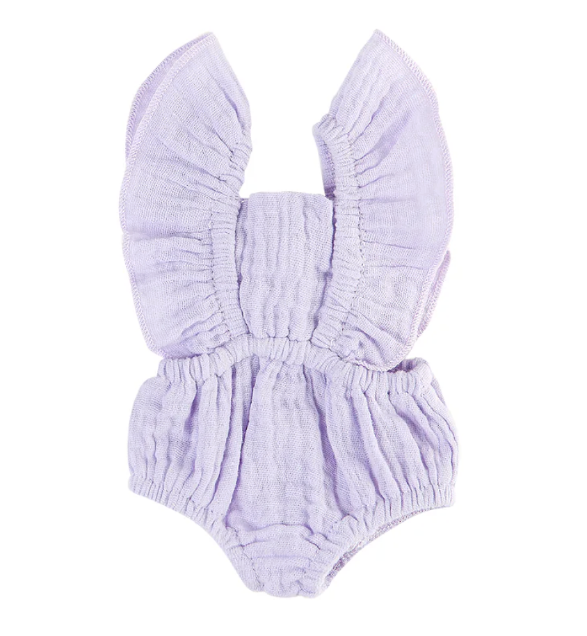 Doll Clothing - Emma Muslin Flutter Romper