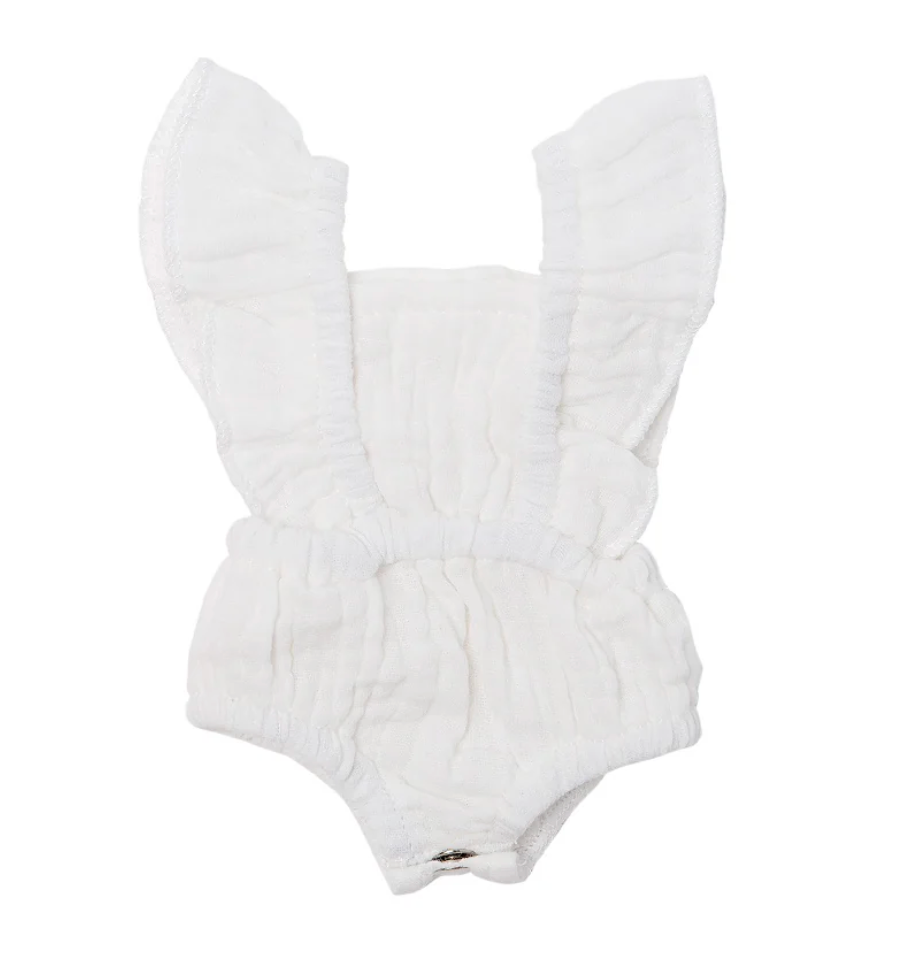 Doll Clothing - Emma Muslin Flutter Romper