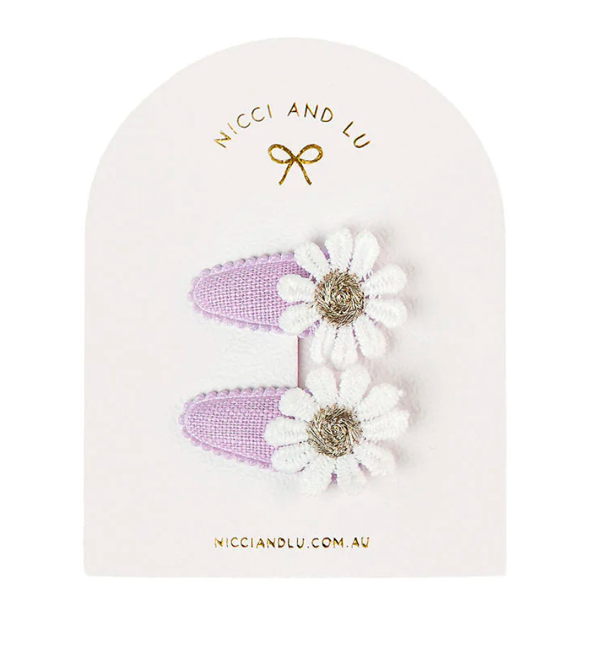 Mini Daisy Snap Clips for Dolls Assorted
