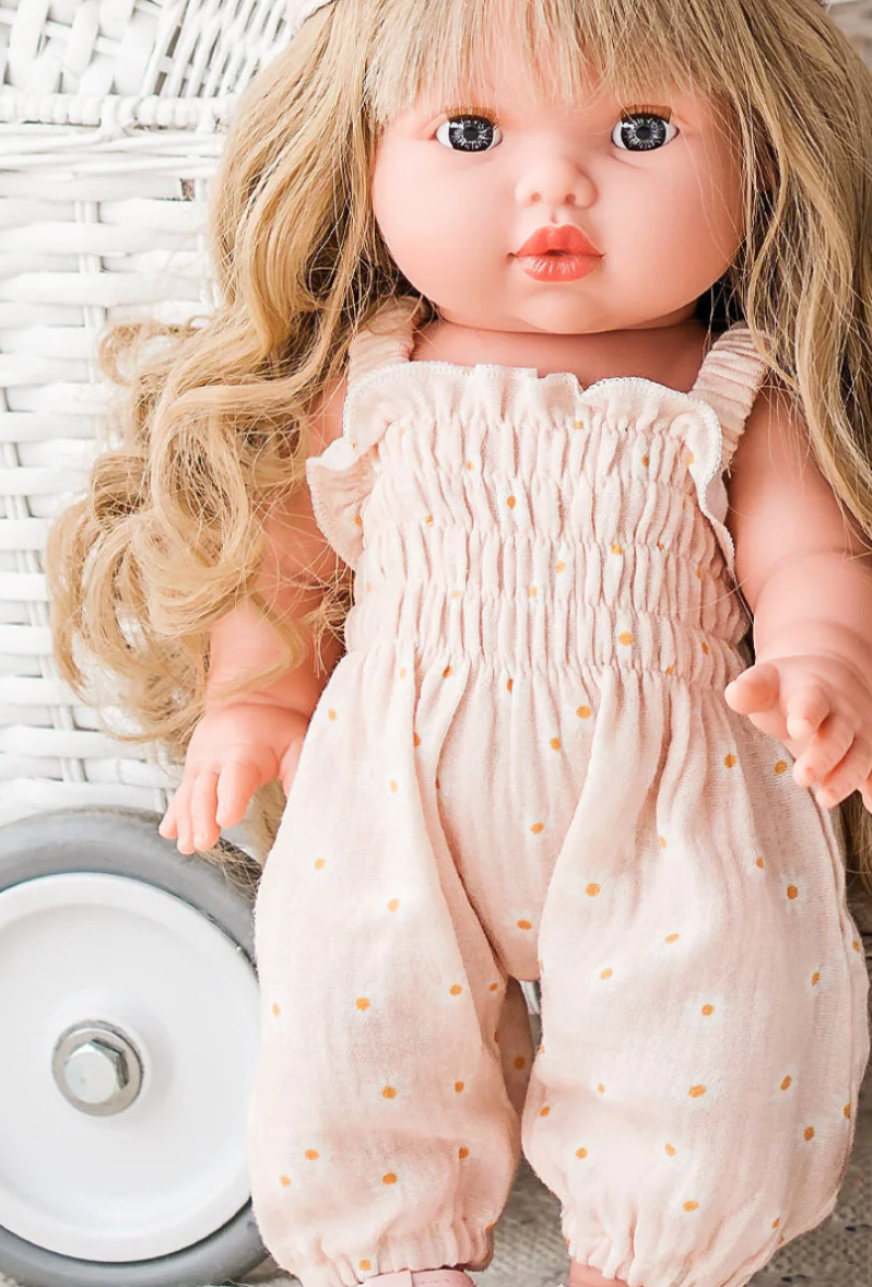 COMING SOON Doll Clothing - Florence Smocked Jumpsuit Assorted