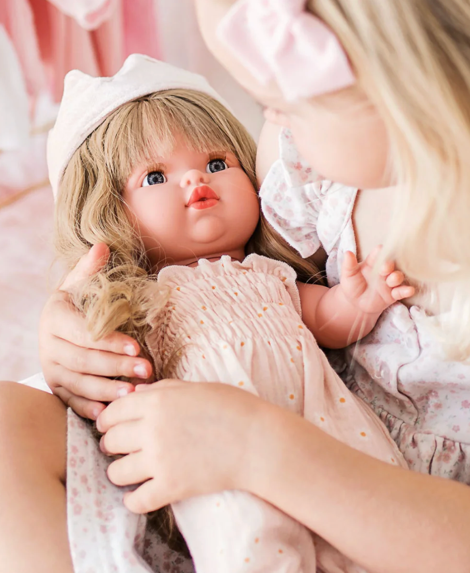 COMING SOON Doll Clothing - Florence Smocked Jumpsuit Assorted