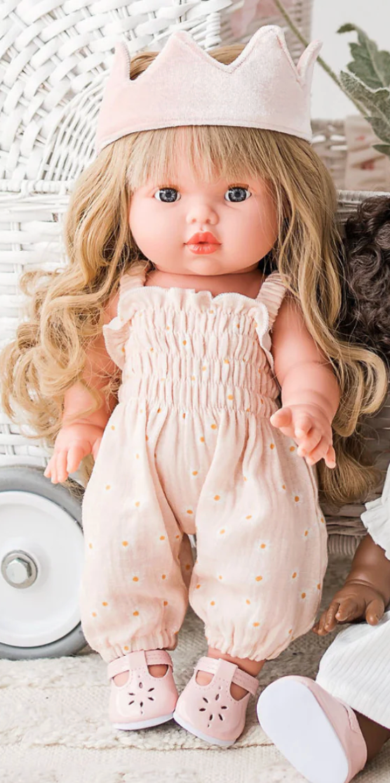 COMING SOON Doll Clothing - Florence Smocked Jumpsuit Assorted
