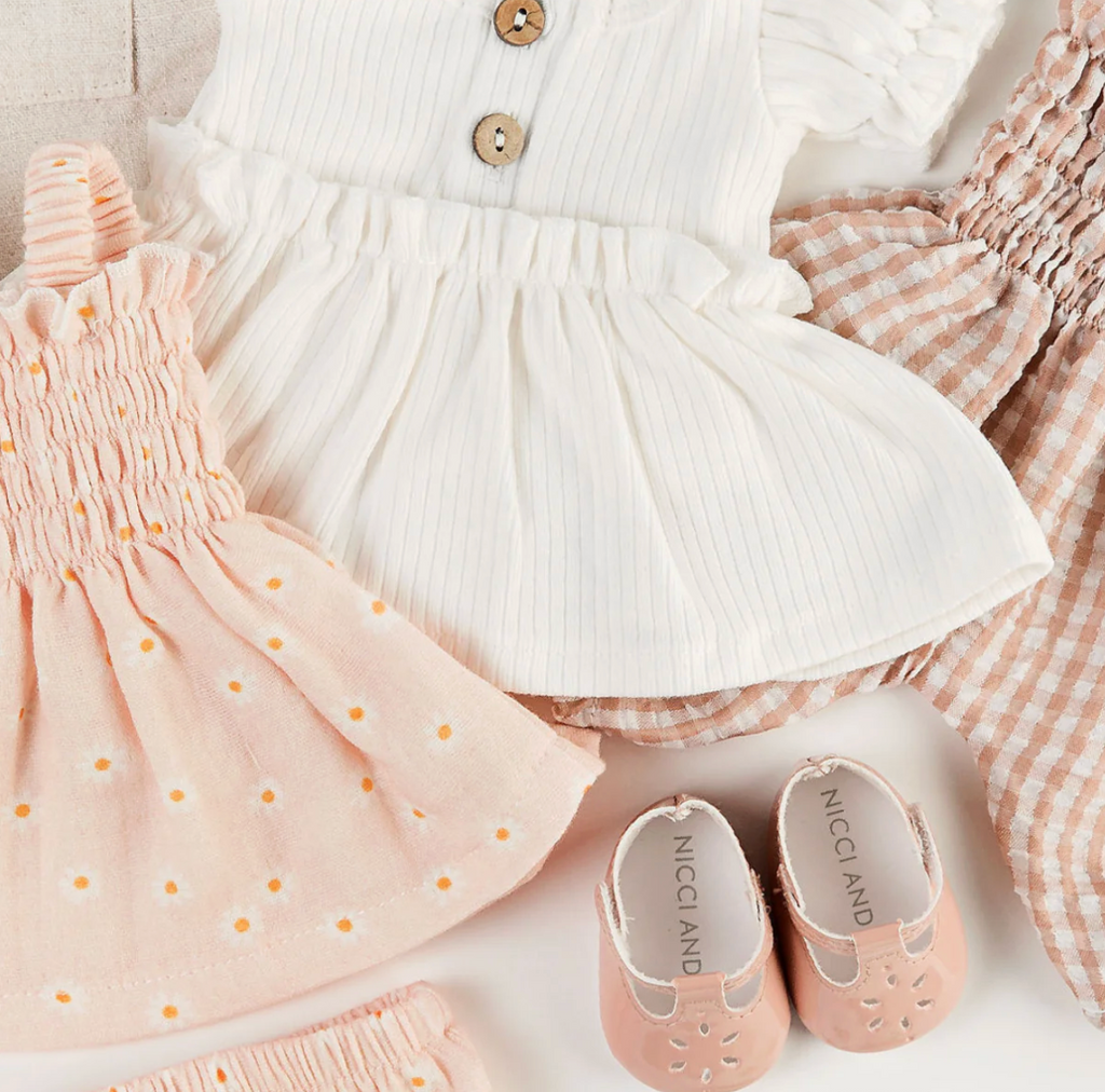 Doll Clothing - Billie Muslin Smocked Dress Set
