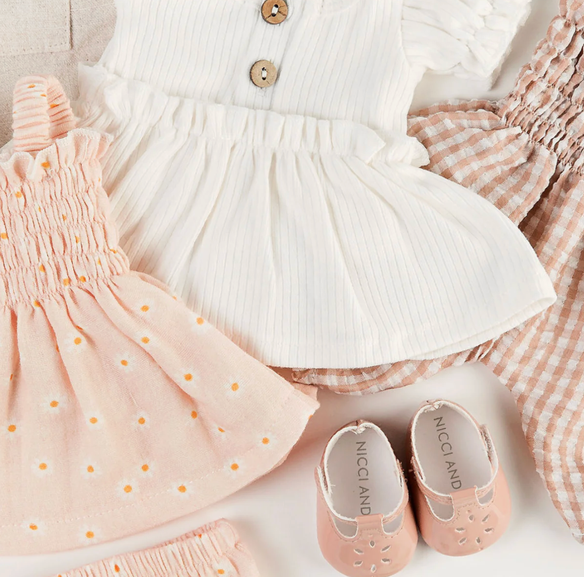 Doll Clothing - Billie Muslin Smocked Dress Set