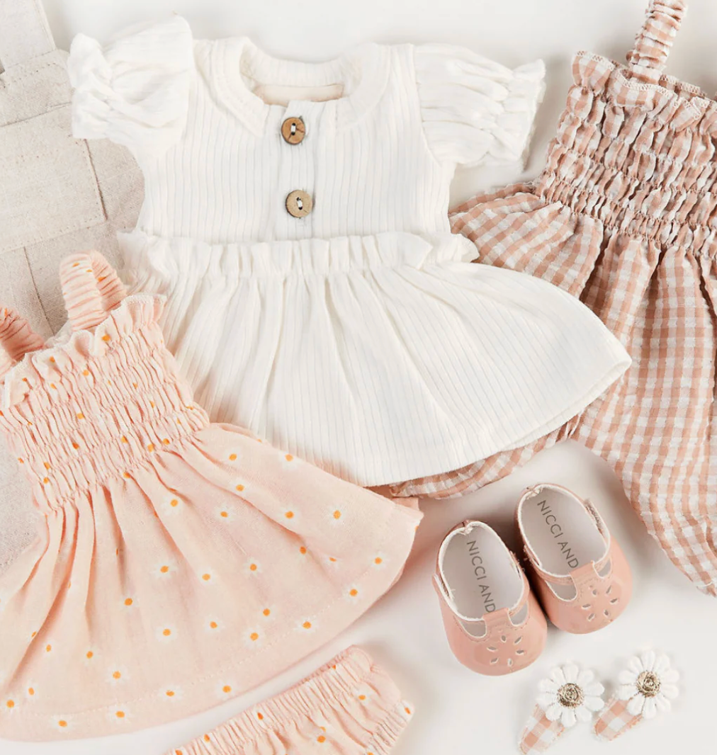 Doll Clothing - Kennedy Puff Sleeve Dress Bodysuit