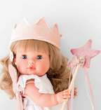 Velvet Crown for Dolls - Ballet Pink