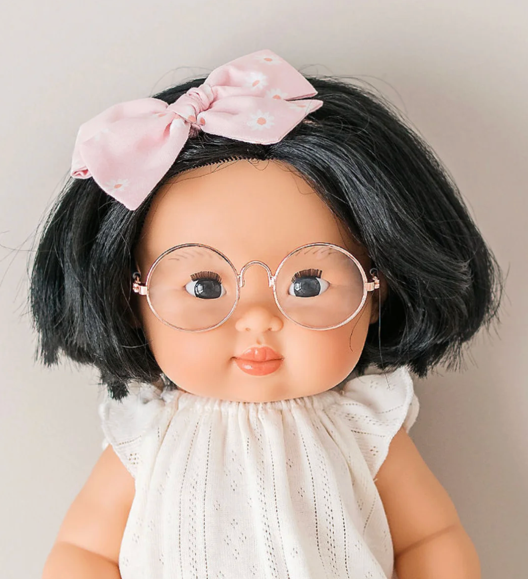 Soft Headband for Dolls - Pinwheel Pink Daisy