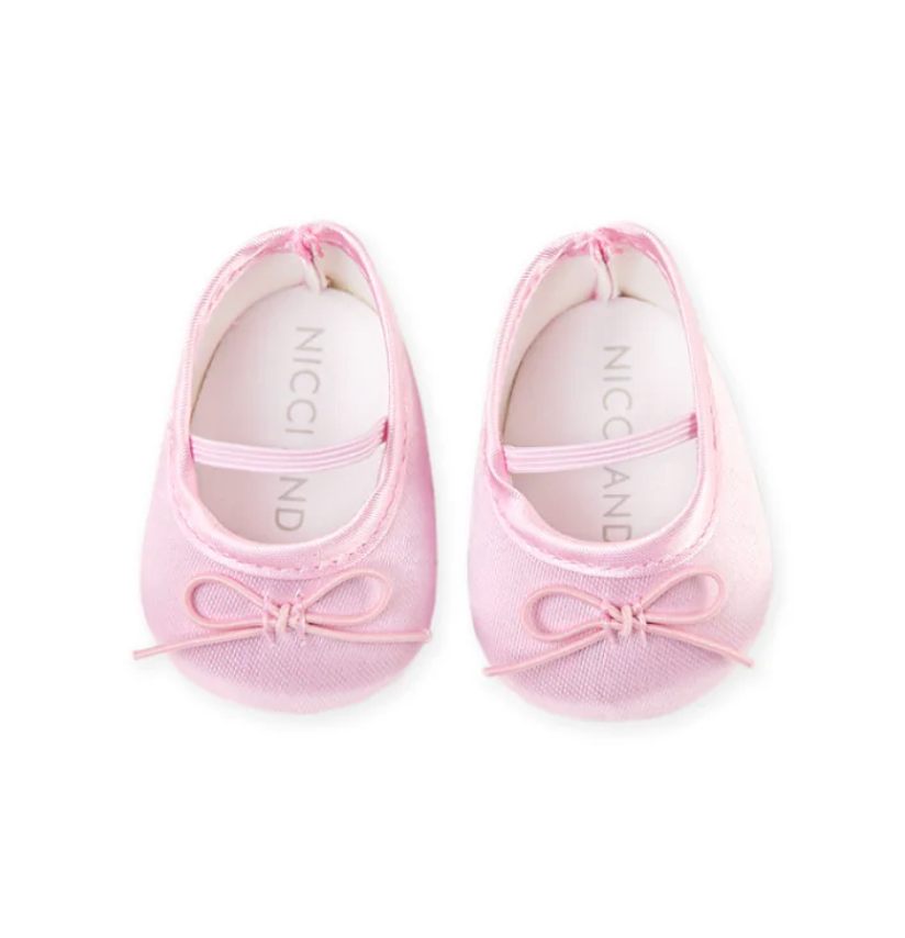 Mini Coletto Doll Shoes - Ballet Flats Satin Pink
