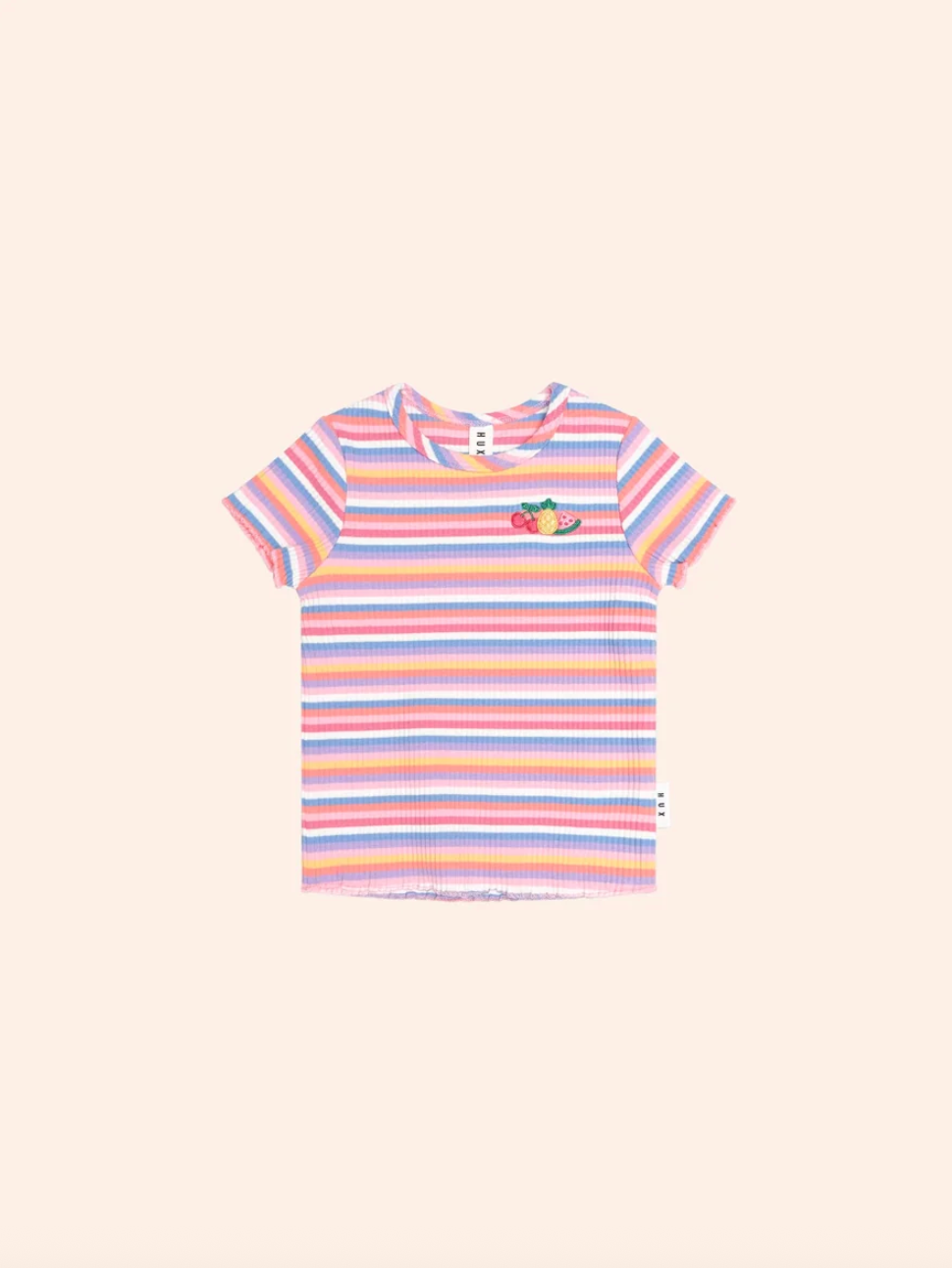 Tropical Fruit Stripe Rib Tee