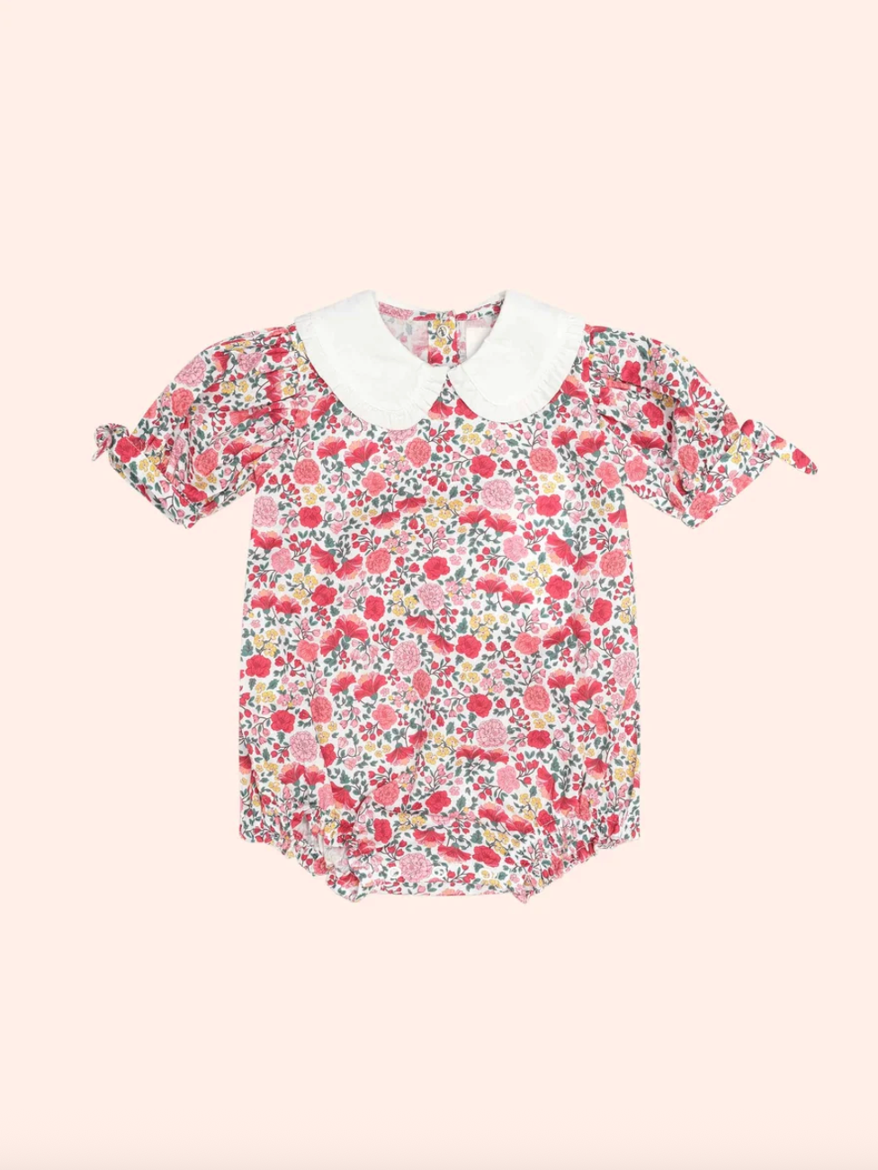 Festive Floral Frill Collar Bubble Romper