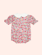 Festive Floral Frill Collar Bubble Romper