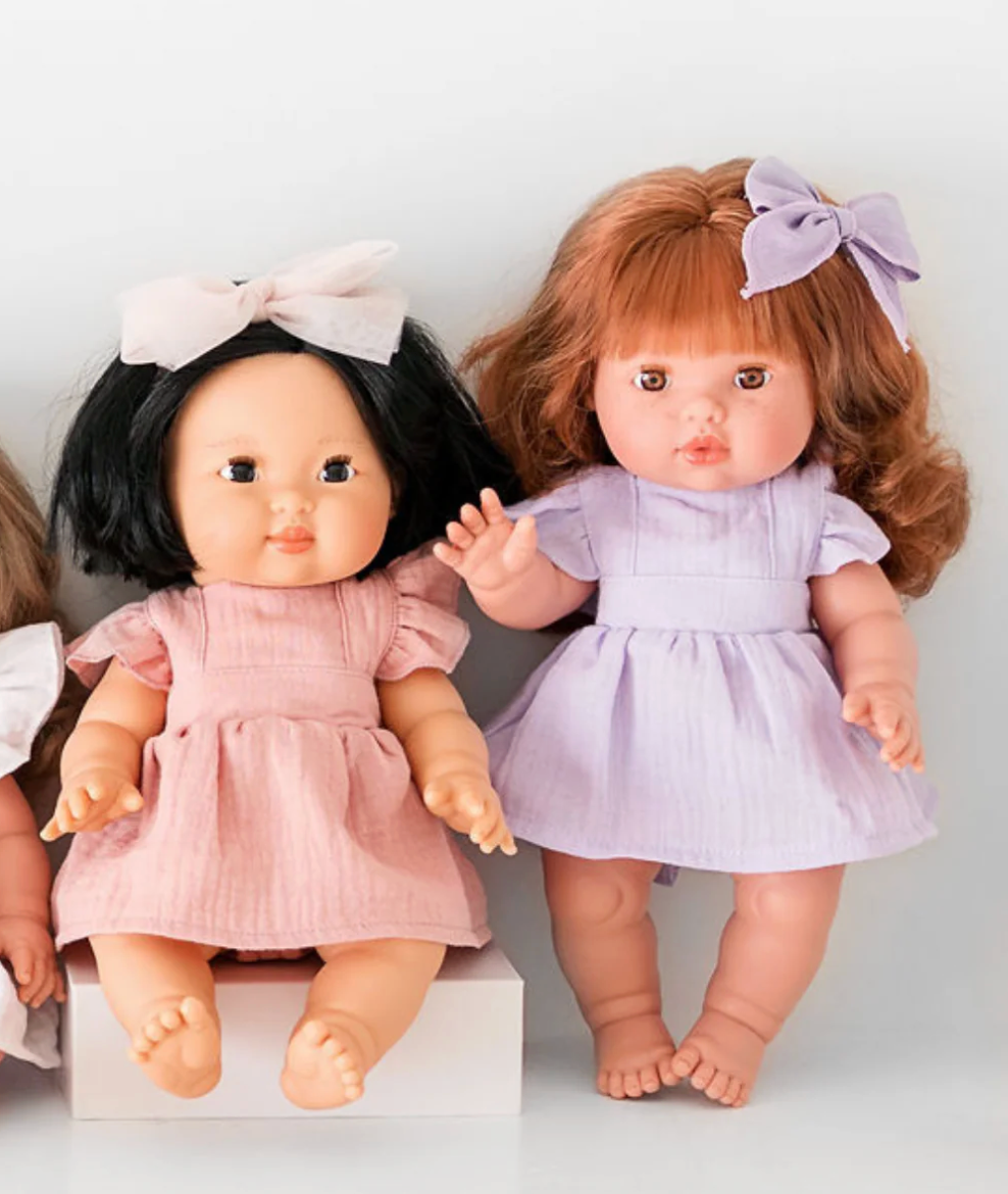 Doll Clothing - Pippa Muslin Apron Dress Assorted