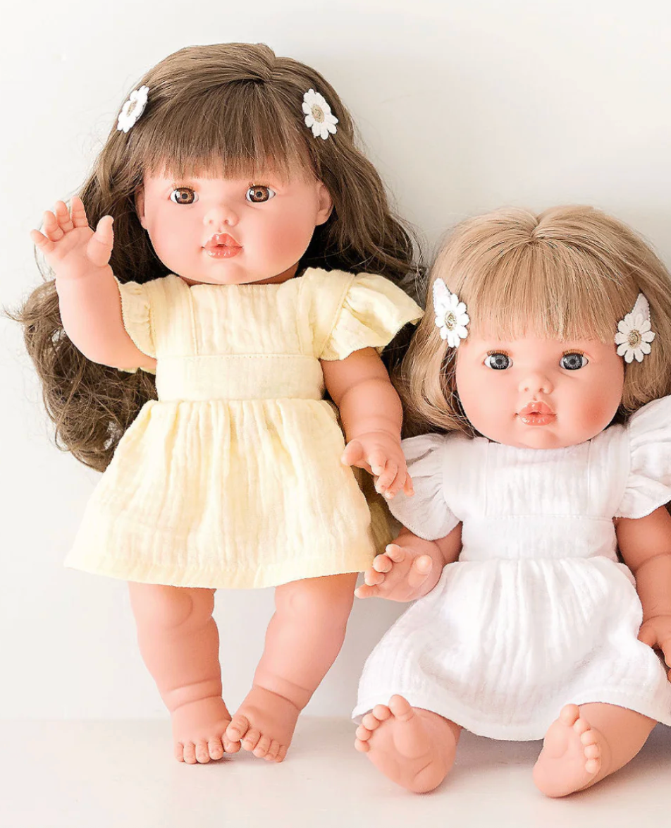 Doll Clothing - Pippa Muslin Apron Dress Assorted