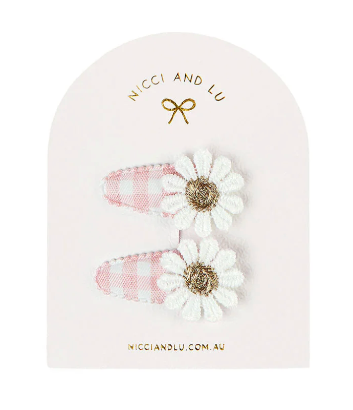 Mini Daisy Snap Clips for Dolls Assorted