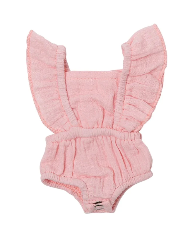 Doll Clothing - Emma Muslin Flutter Romper