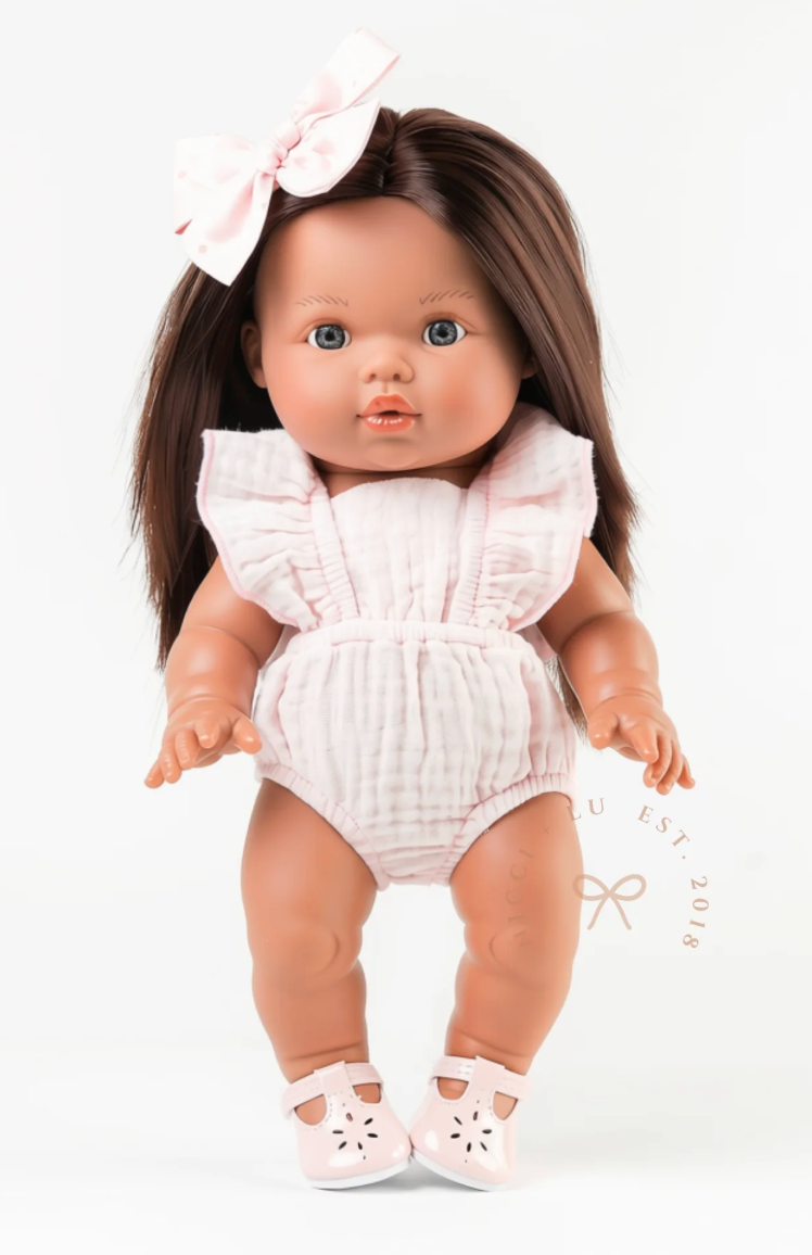Doll Clothing - Emma Muslin Flutter Romper