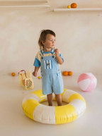 Aqua Beach Stripe Contrast Shortall