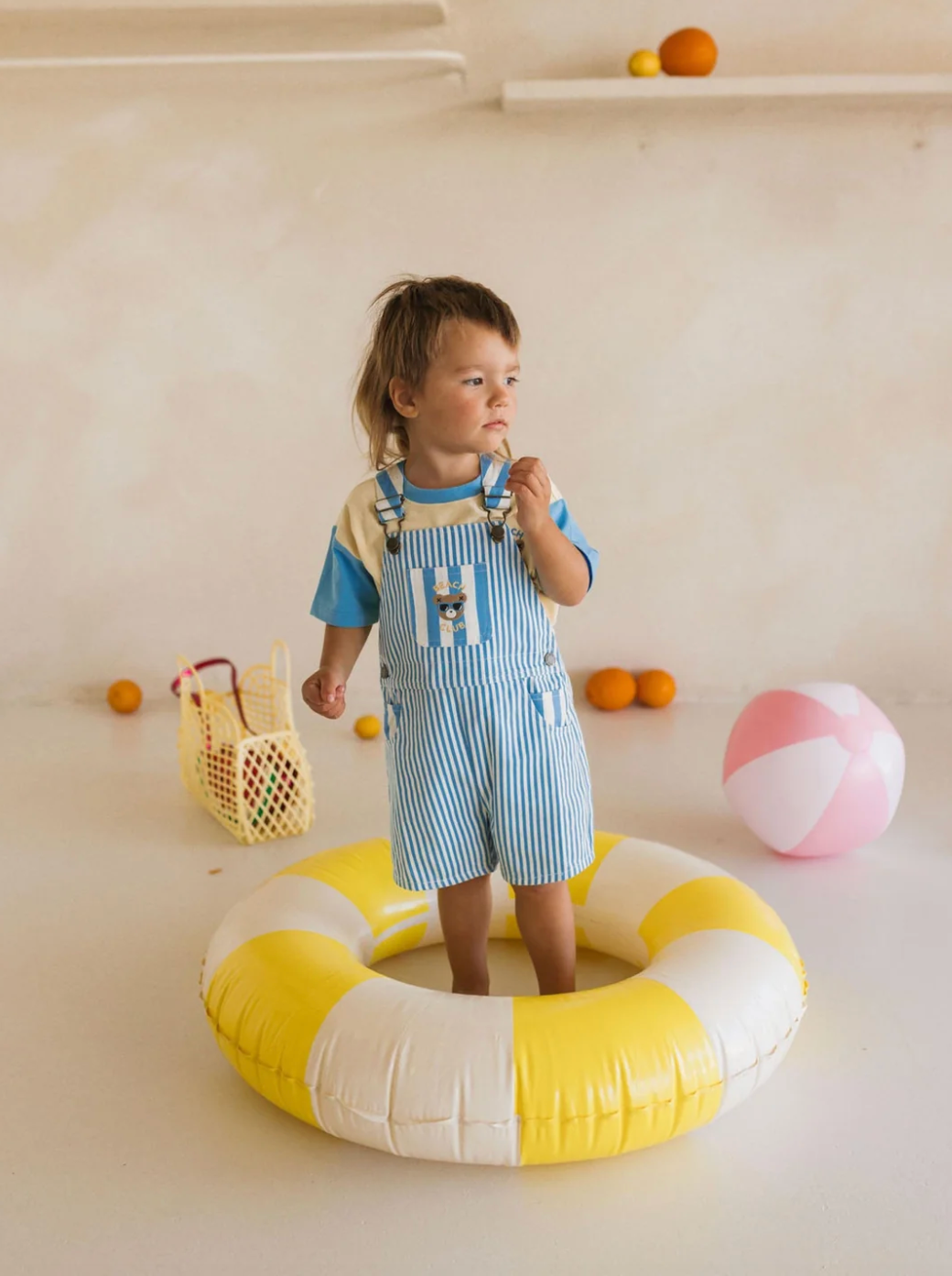 COMING SOON Aqua Beach Stripe Contrast Shortall