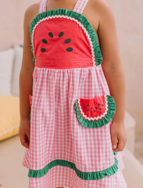 One-in-a-melon Check Dress