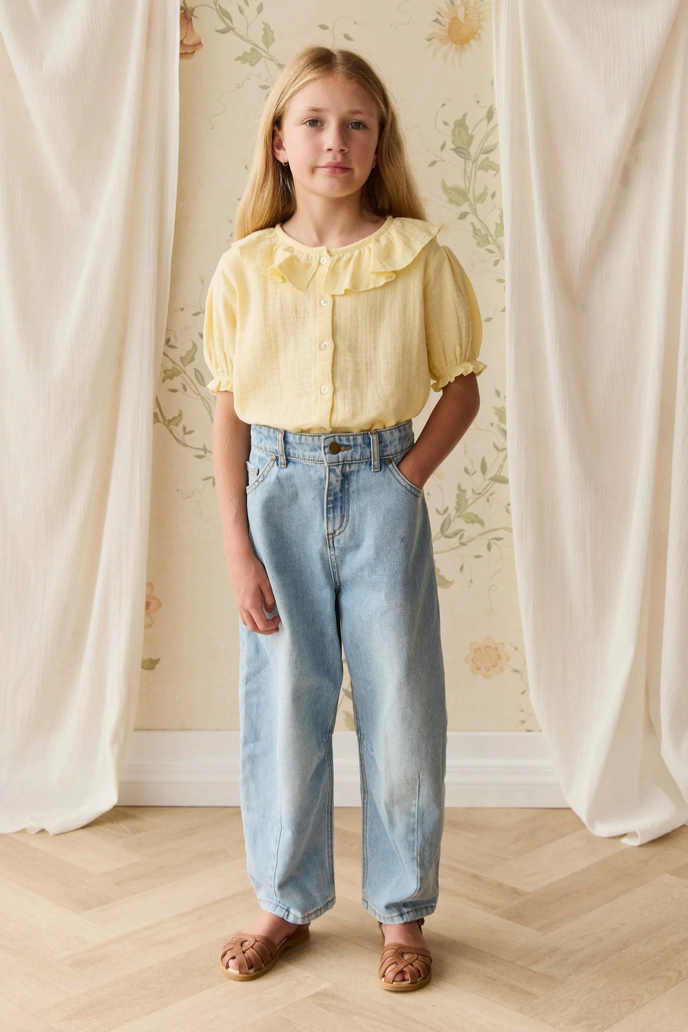 Organic Cotton Muslin Alora Top - Sunshine