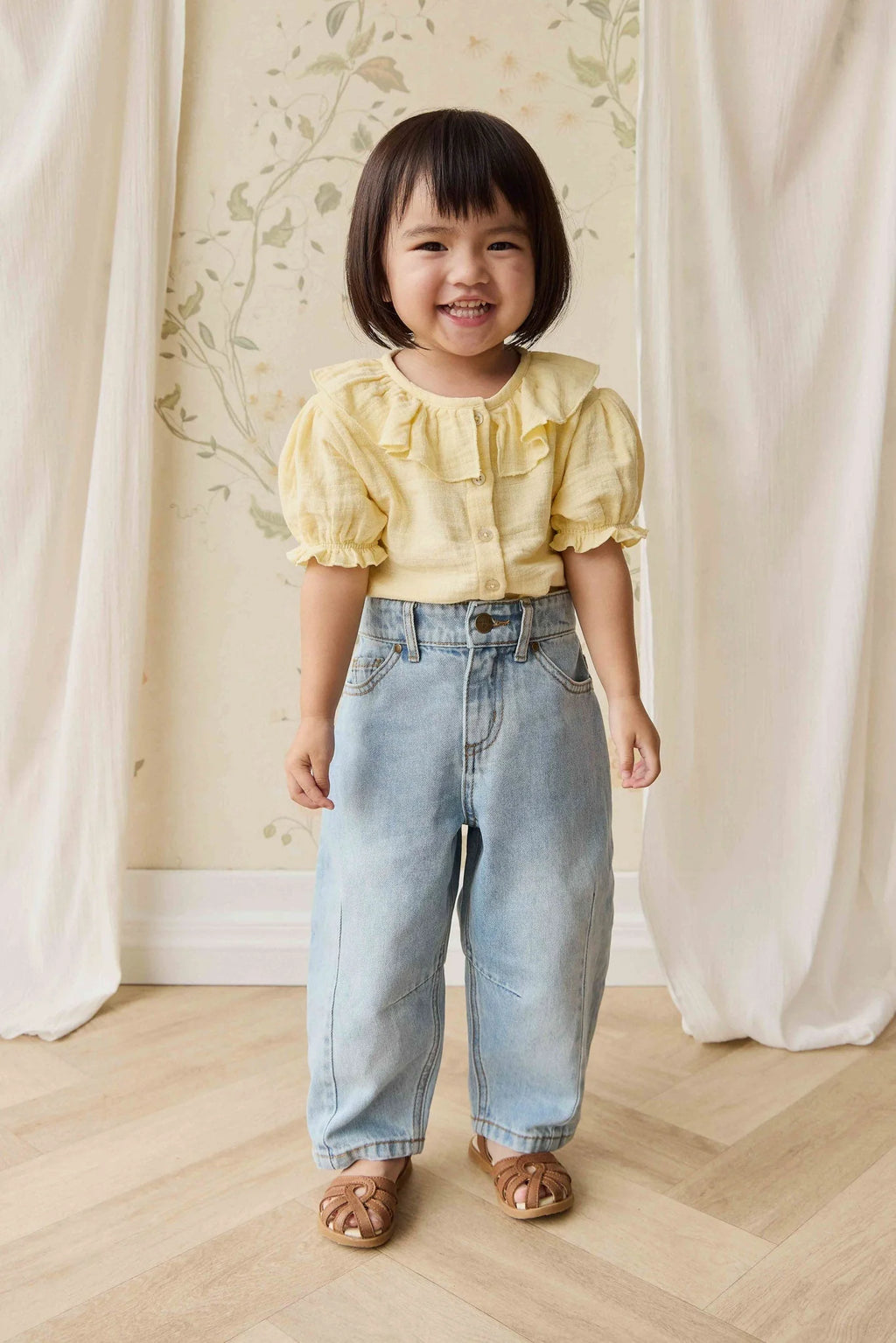 Organic Cotton Muslin Alora Top - Sunshine