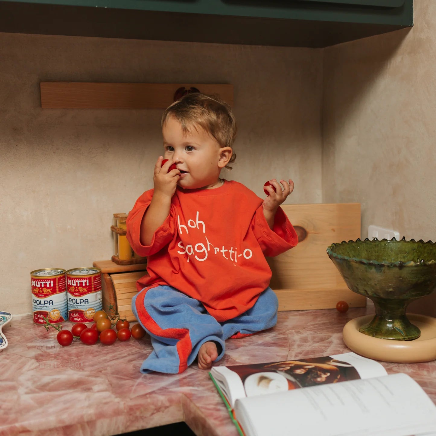 Spaghetti-O Mid Sleeve Tee Tomato