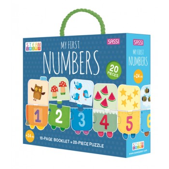 My First Numbers Train Puzzle and Book Set