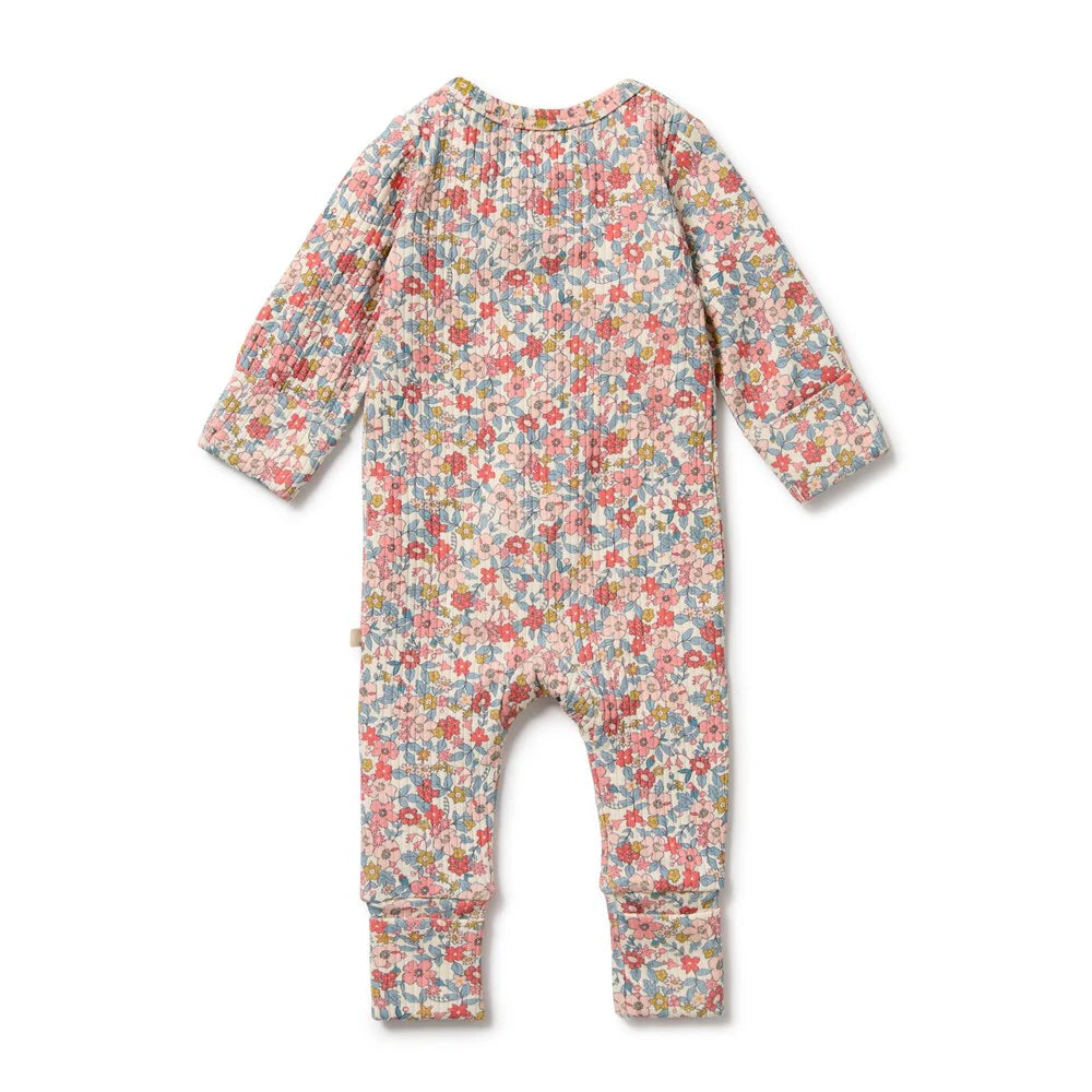 Summer Bloom Organic Zipsuit with Feet