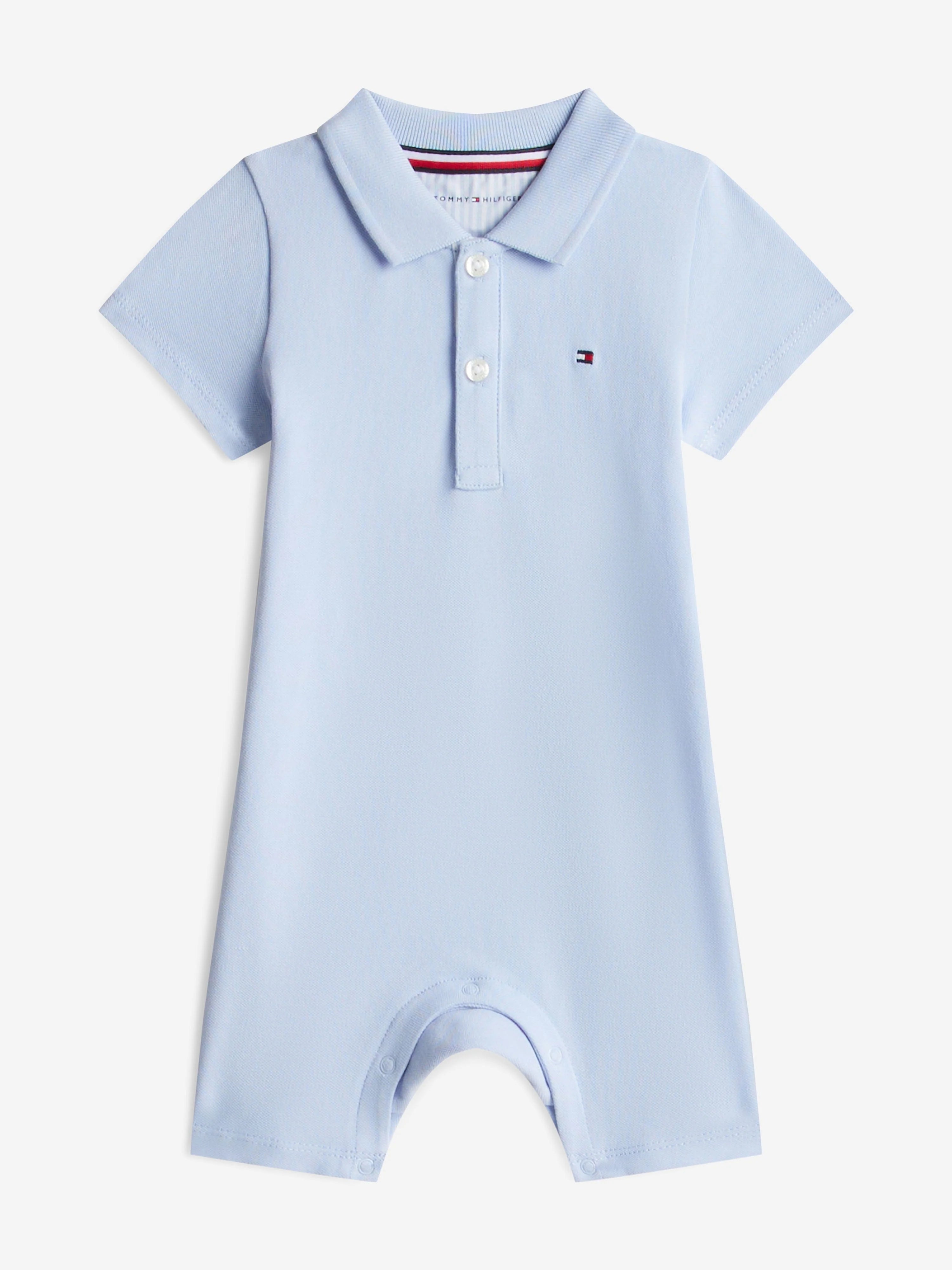 Baby Boys Essential Polo Shortie in Sweet Blue