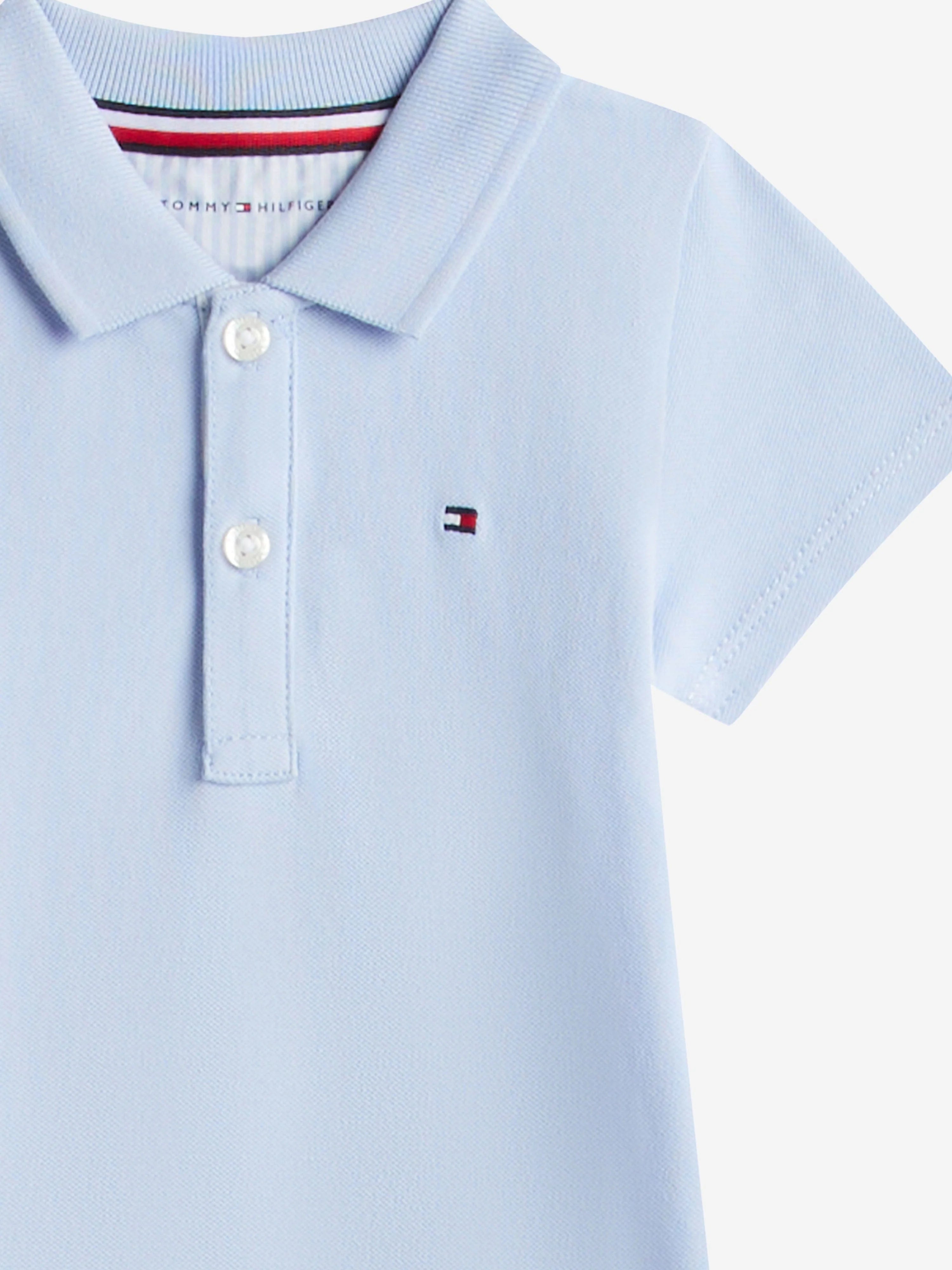 Baby Boys Essential Polo Shortie in Sweet Blue
