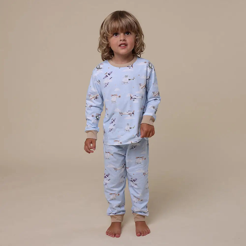Taking Flight Organic Kids Long Sleeve Pj Set