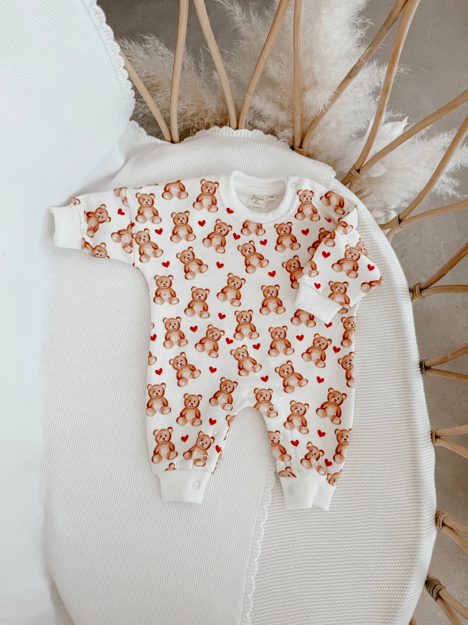 Teddy Bear Heart Lounge Suit