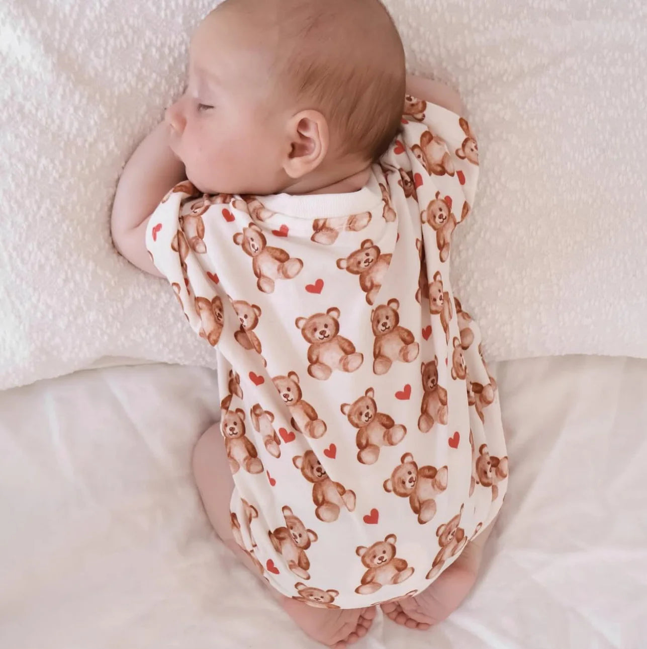 Teddy Bear Heart T-Shirt Romper