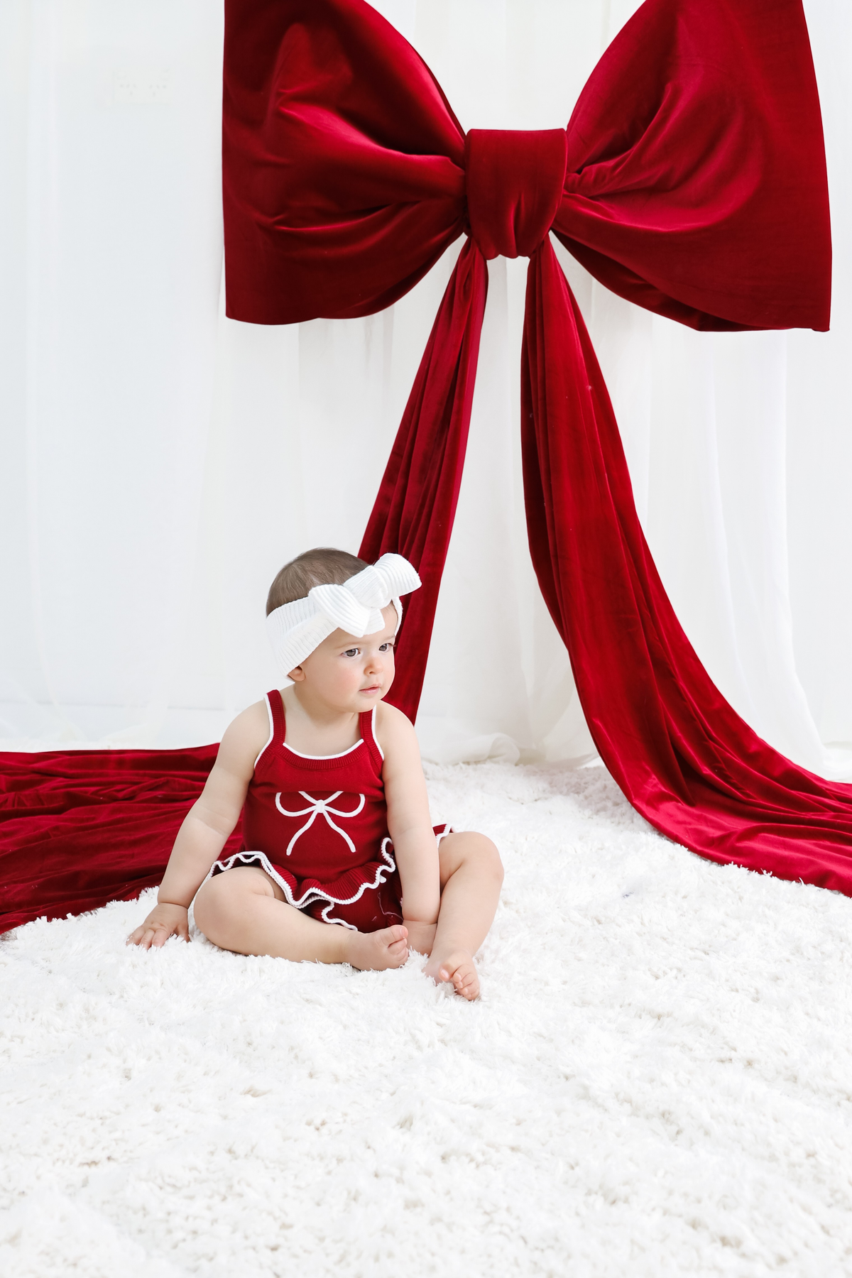 Bow Knit Set - Crimson | PREORDER