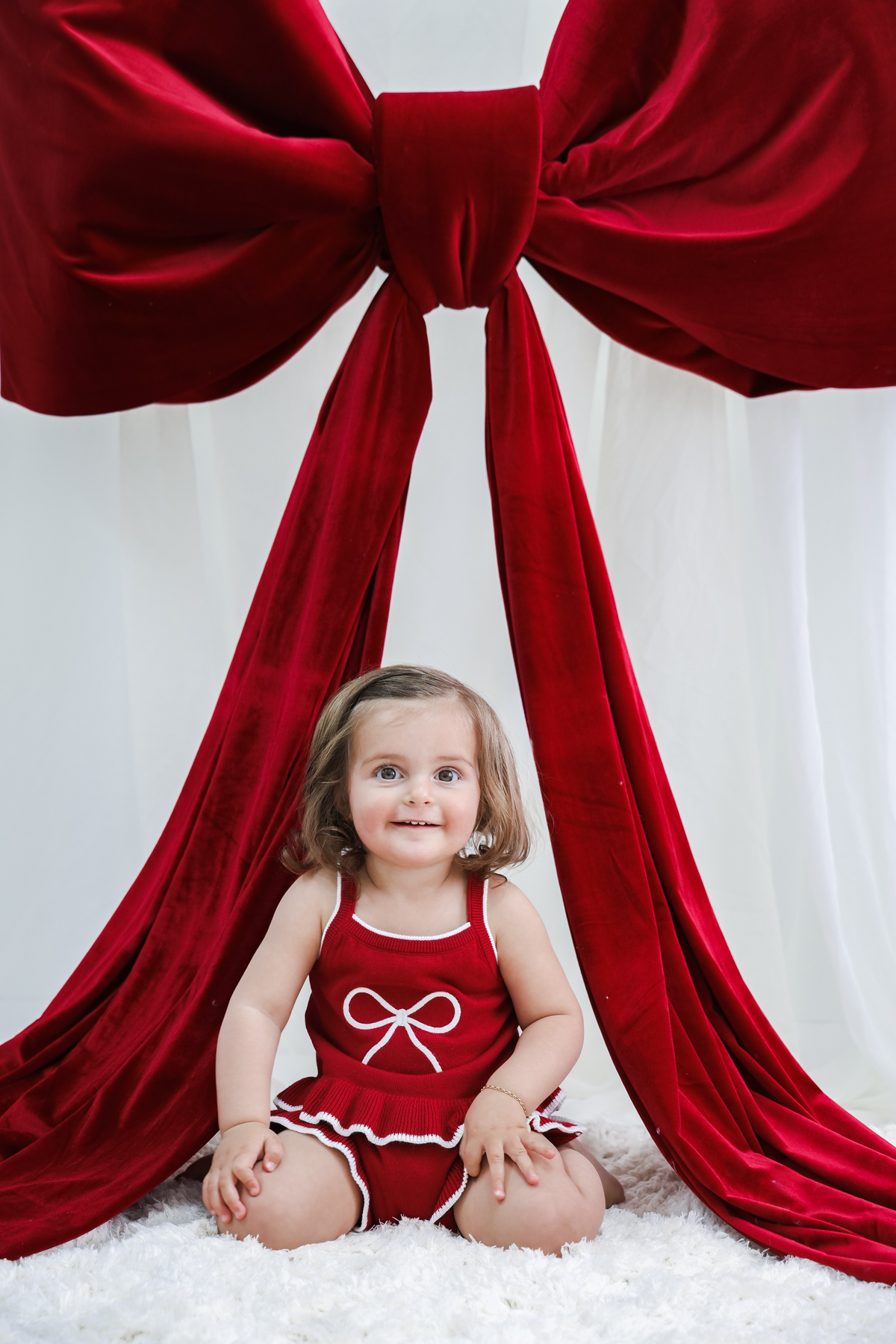 Bow Knit Set - Crimson | PREORDER