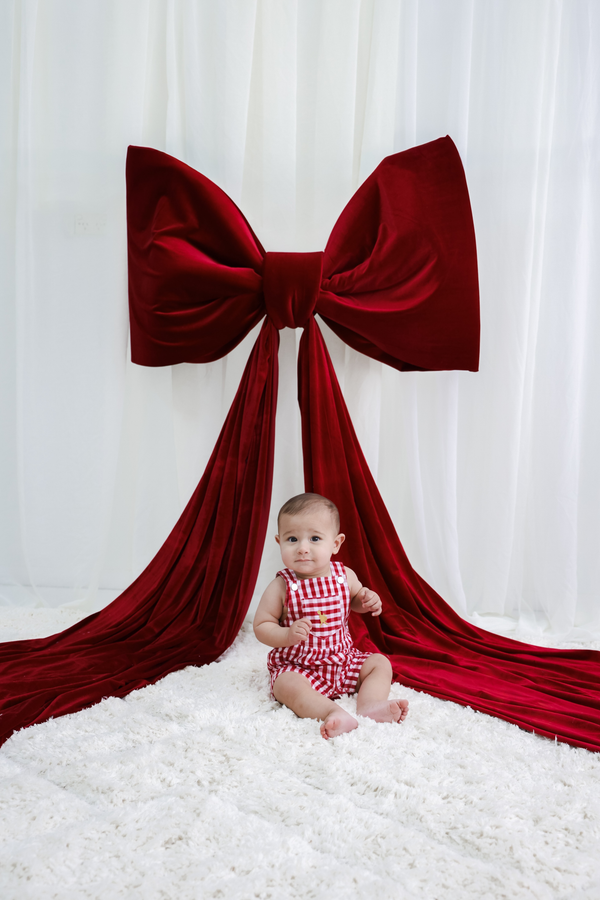 Gingham Overalls - Red | PREORDER