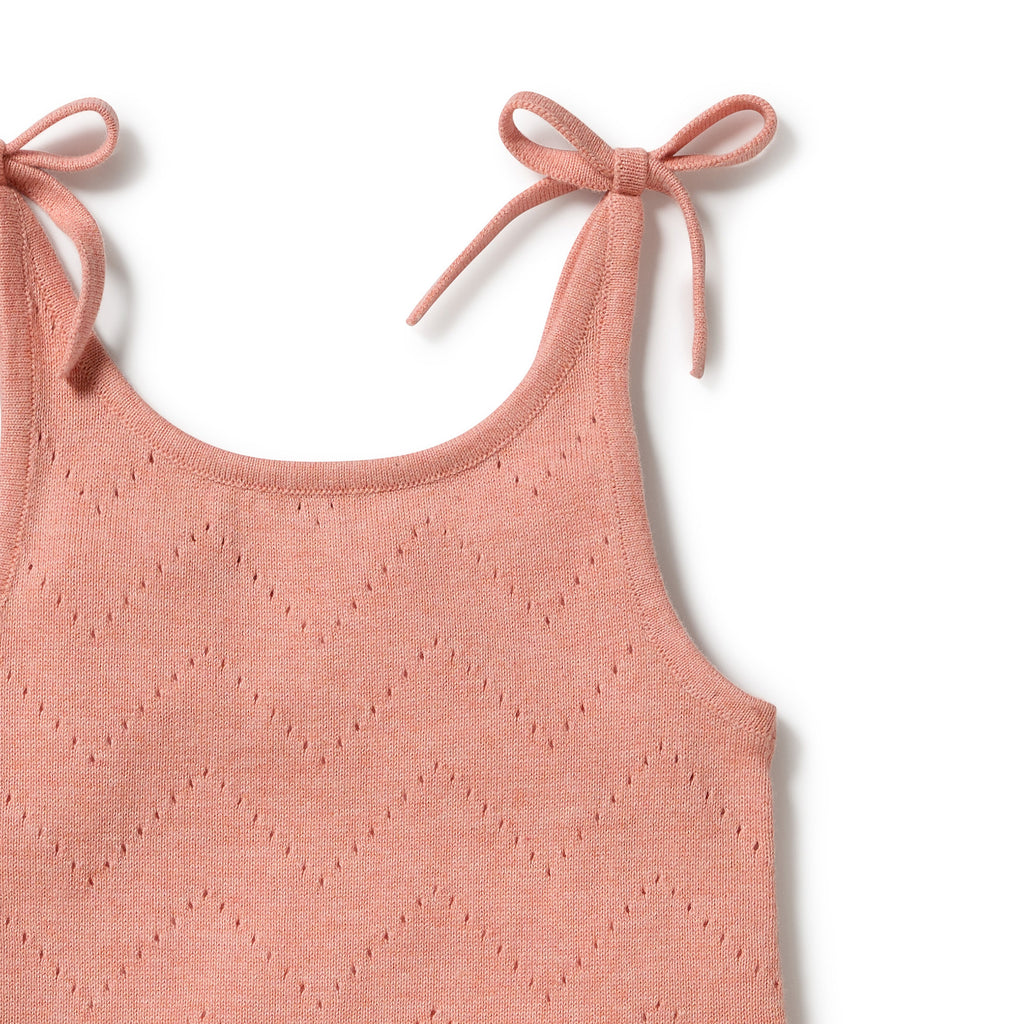 Petal Pink Organic Knitted Pointelle Set