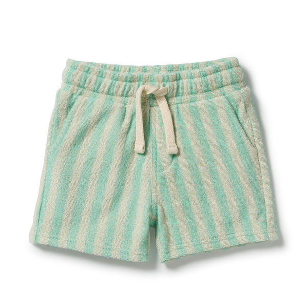 Seafoam Stripe Organic Terry Short