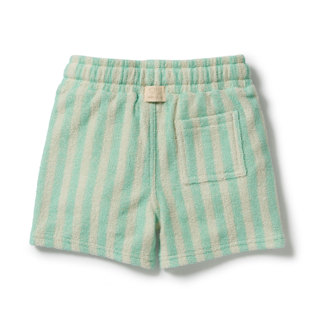 Seafoam Stripe Organic Terry Short