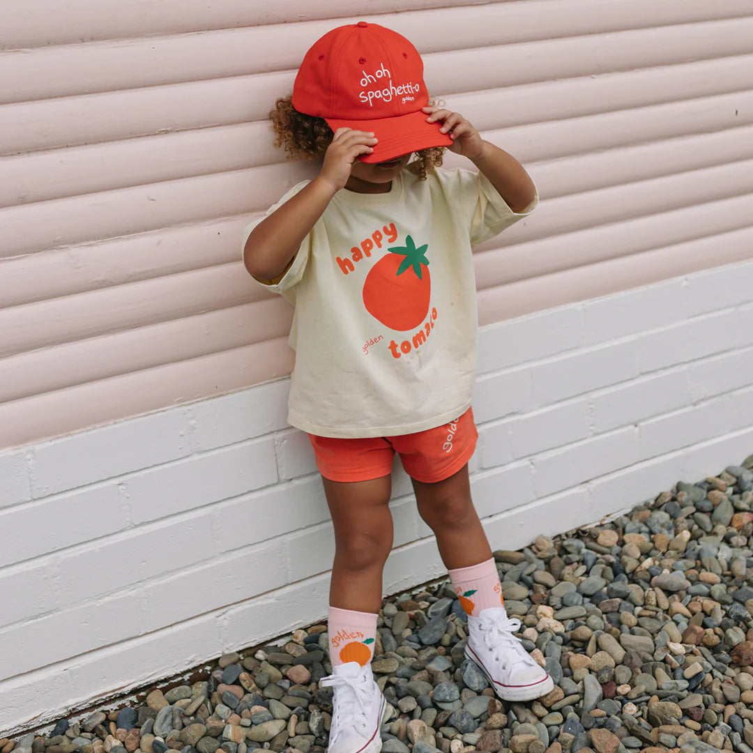 Happy Tomato Mid Sleeve Tee Vanilla Parfait