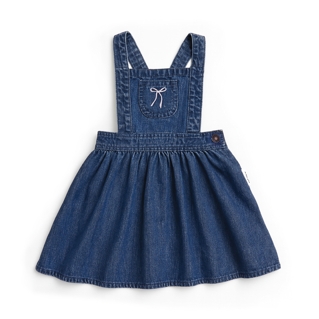 Bow Denim Pini Dress
