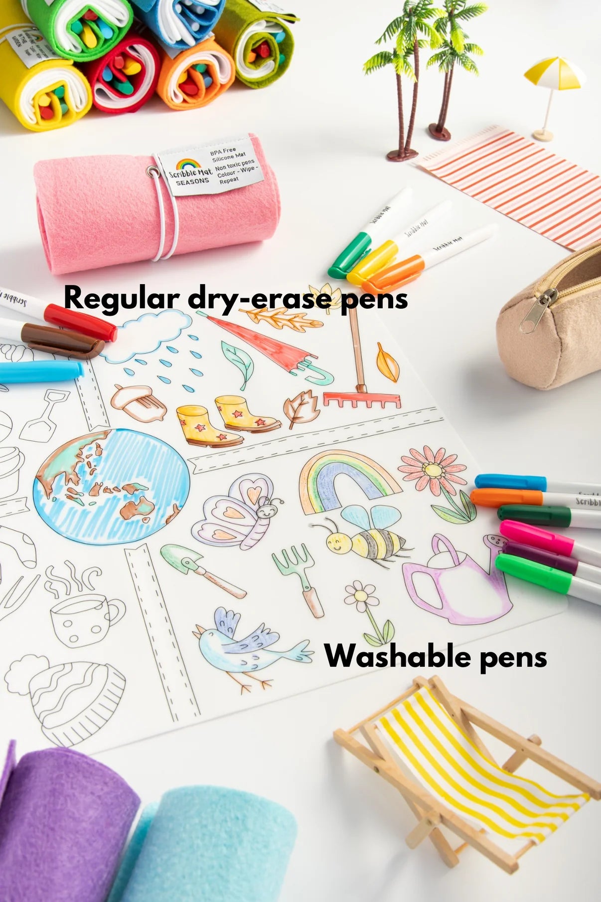 Washable Pens and Pencil Case