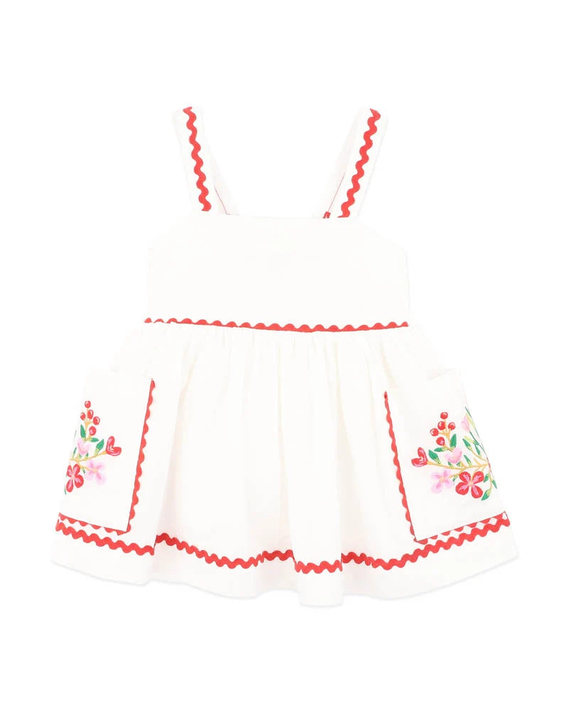 Festive Ric Rac Pocket Dress
