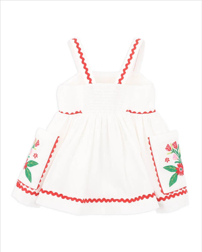 Festive Ric Rac Pocket Dress