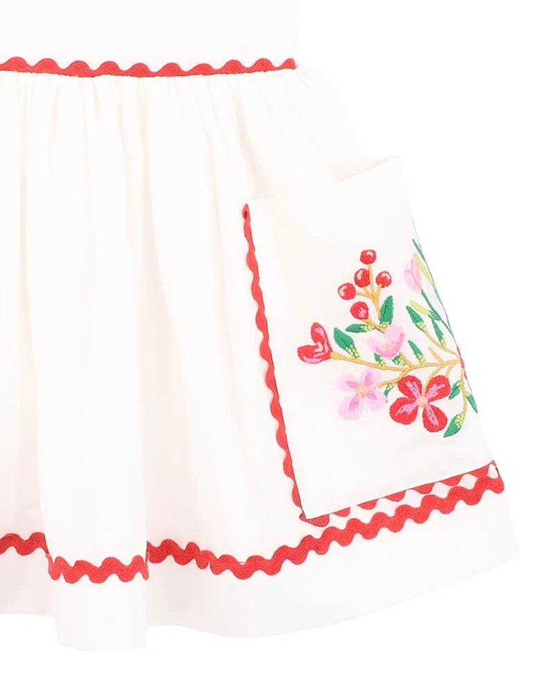 Festive Ric Rac Pocket Dress