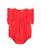 Festive Stripe Broidery Bodysuit