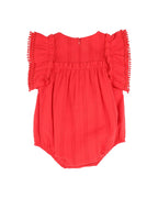 Festive Stripe Broidery Bodysuit