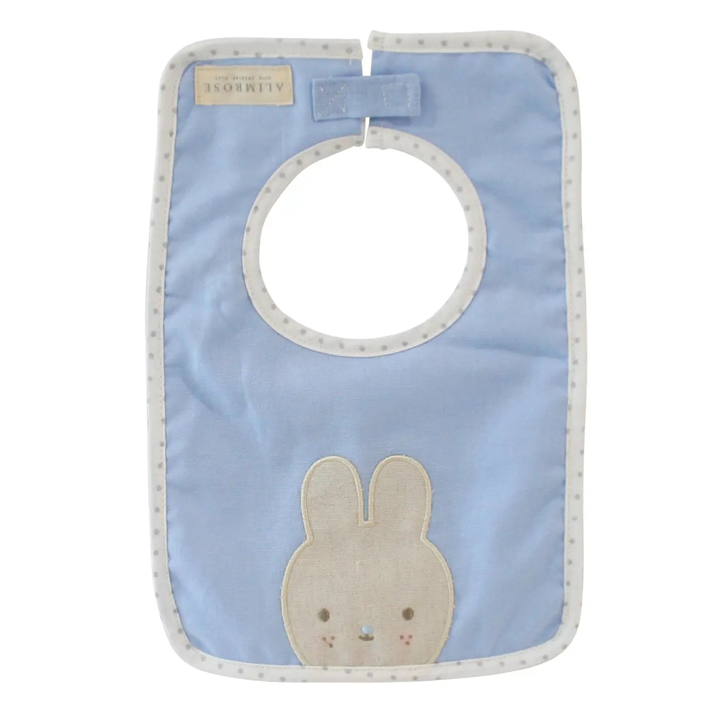 Linen Bunny Bib Blue