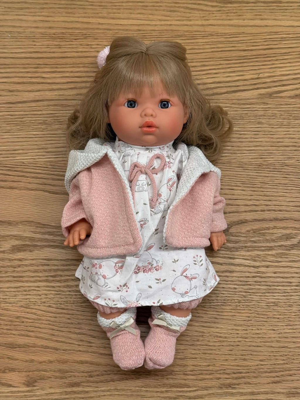 Llorens Doll Outfit Pink Top Bunnies
