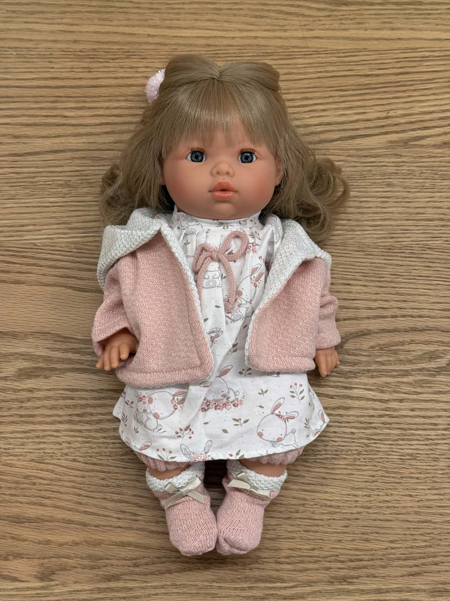 Llorens Doll Outfit Pink Top Bunnies